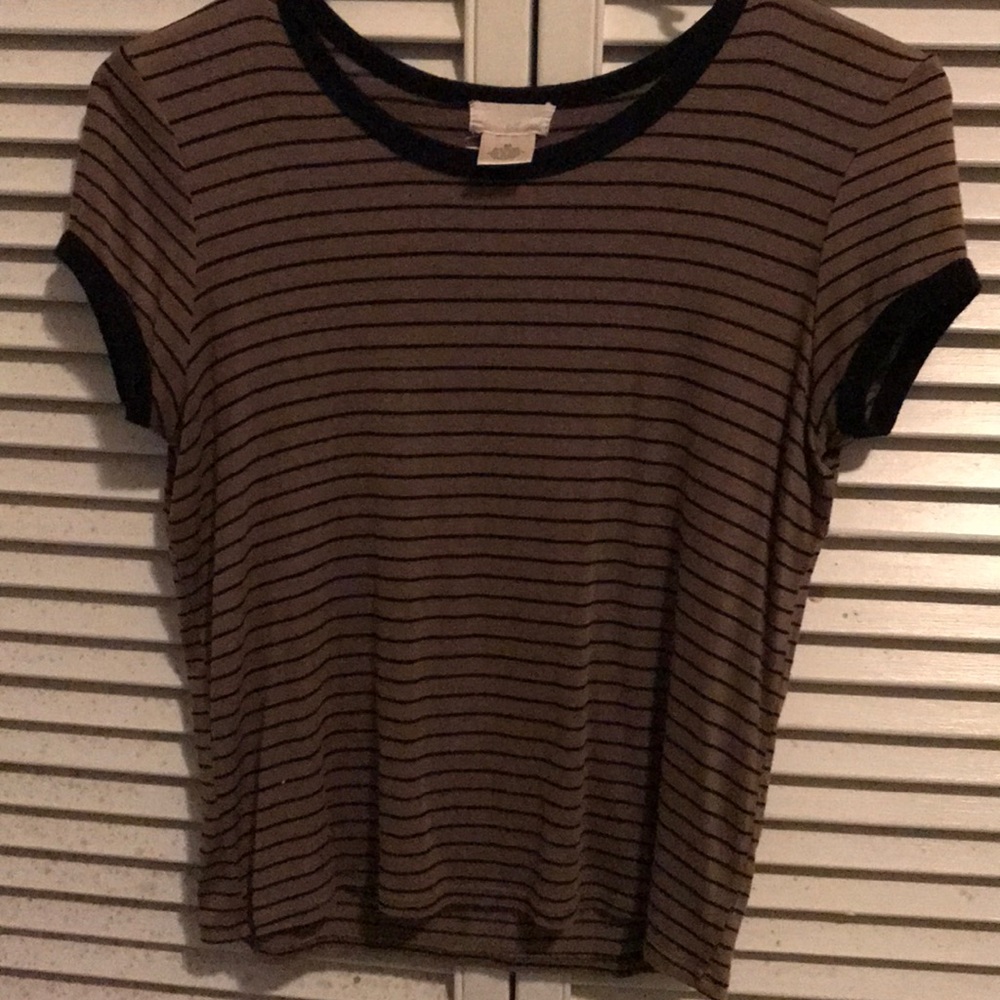 Black and Brown Stripped Top